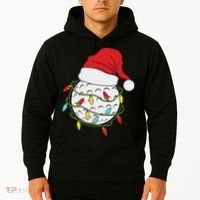 Christmas Golf Lights Santa Hat Funny Xmas Holiday Hoodie thumb 2