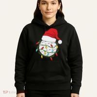 Christmas Golf Lights Santa Hat Funny Xmas Holiday Hoodie thumb 5
