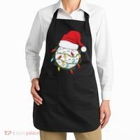 Christmas Golf Lights Santa Hat Funny Xmas Holiday Apron thumb 2