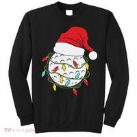 Christmas Golf Lights Santa Hat Funny Xmas Holiday Sweatshirt thumb 0
