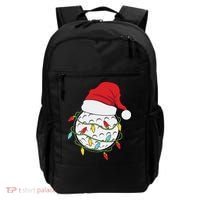 Christmas Golf Lights Santa Hat Funny Xmas Holiday Backpack thumb 0
