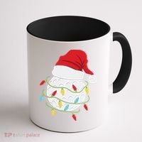 Christmas Golf Lights Santa Hat Funny Xmas Holiday Coffee Mug thumb 1