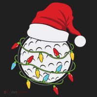 Christmas Golf Lights Santa Hat Funny Xmas Holiday Hat thumb 2