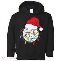 Christmas Golf Lights Santa Hat Funny Xmas Holiday Toddler Hoodie thumb 0