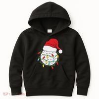 Christmas Golf Lights Santa Hat Funny Xmas Holiday Kids Hoodie thumb 0