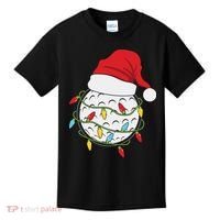 Christmas Golf Lights Santa Hat Funny Xmas Holiday Kids T-Shirt thumb 0