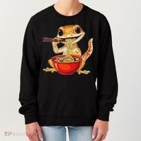 Crested Gecko Lizard Ramen Noodles Bowl Gift And Black Mediu Women's Sweatshirt thumb 0