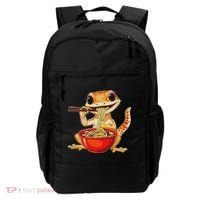 Crested Gecko Lizard Ramen Noodles Bowl Gift And Black Mediu Backpack thumb 0