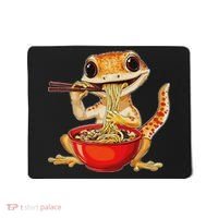 Crested Gecko Lizard Ramen Noodles Bowl Gift And Black Mediu Mousepad thumb 0