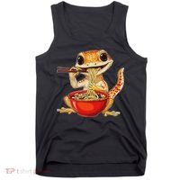 Crested Gecko Lizard Ramen Noodles Bowl Gift And Black Mediu Tank Top thumb 0