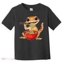 Crested Gecko Lizard Ramen Noodles Bowl Gift And Black Mediu Toddler T-Shirt thumb 0