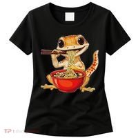 Crested Gecko Lizard Ramen Noodles Bowl Gift And Black Mediu Women's T-Shirt thumb 0