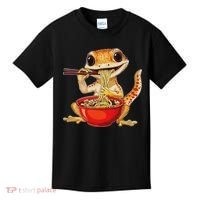 Crested Gecko Lizard Ramen Noodles Bowl Gift And Black Mediu Kids T-Shirt thumb 0