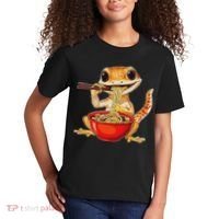 Crested Gecko Lizard Ramen Noodles Bowl Gift And Black Mediu Kids T-Shirt thumb 2