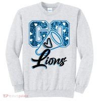 Cute Go Lions Cheer Megaphone Football Fan Sweatshirt thumb 0