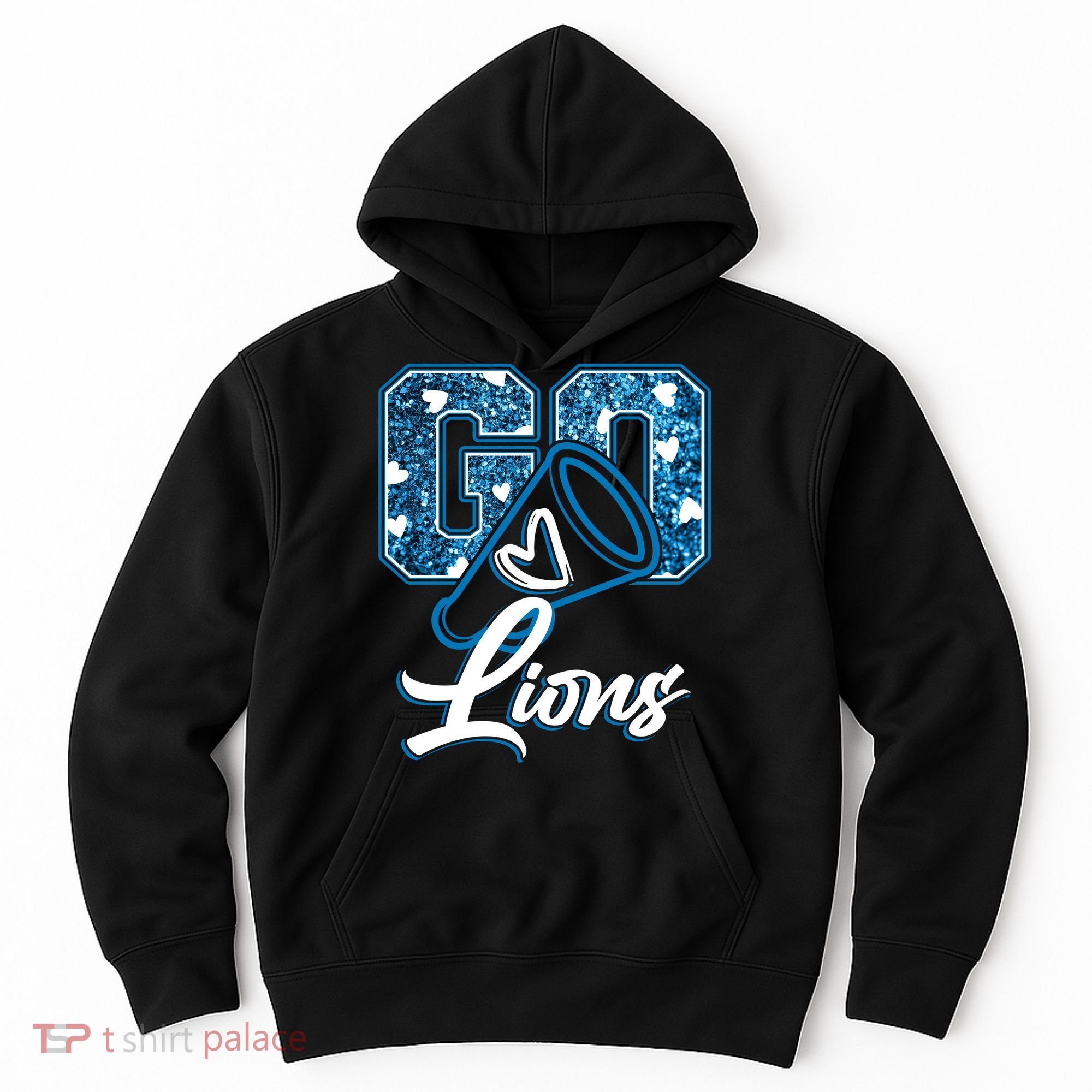 Cute Go Lions Cheer Megaphone Football Fan Hoodie