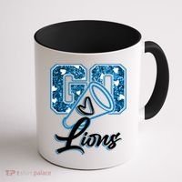 Cute Go Lions Cheer Megaphone Football Fan Coffee Mug thumb 1