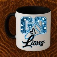 Cute Go Lions Cheer Megaphone Football Fan Coffee Mug thumb 2