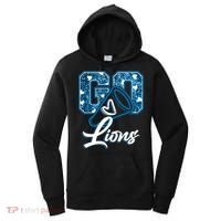Cute Go Lions Cheer Megaphone Football Fan Women's Hoodie thumb 0