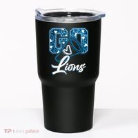 Cute Go Lions Cheer Megaphone Football Fan Tumbler thumb 0