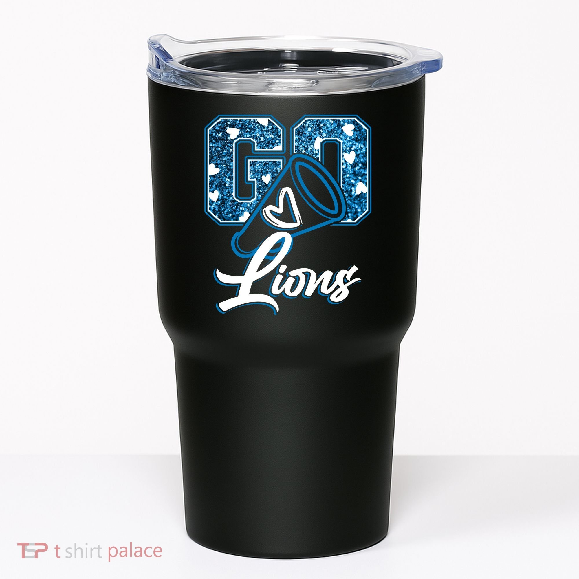 Cute Go Lions Cheer Megaphone Football Fan Tumbler