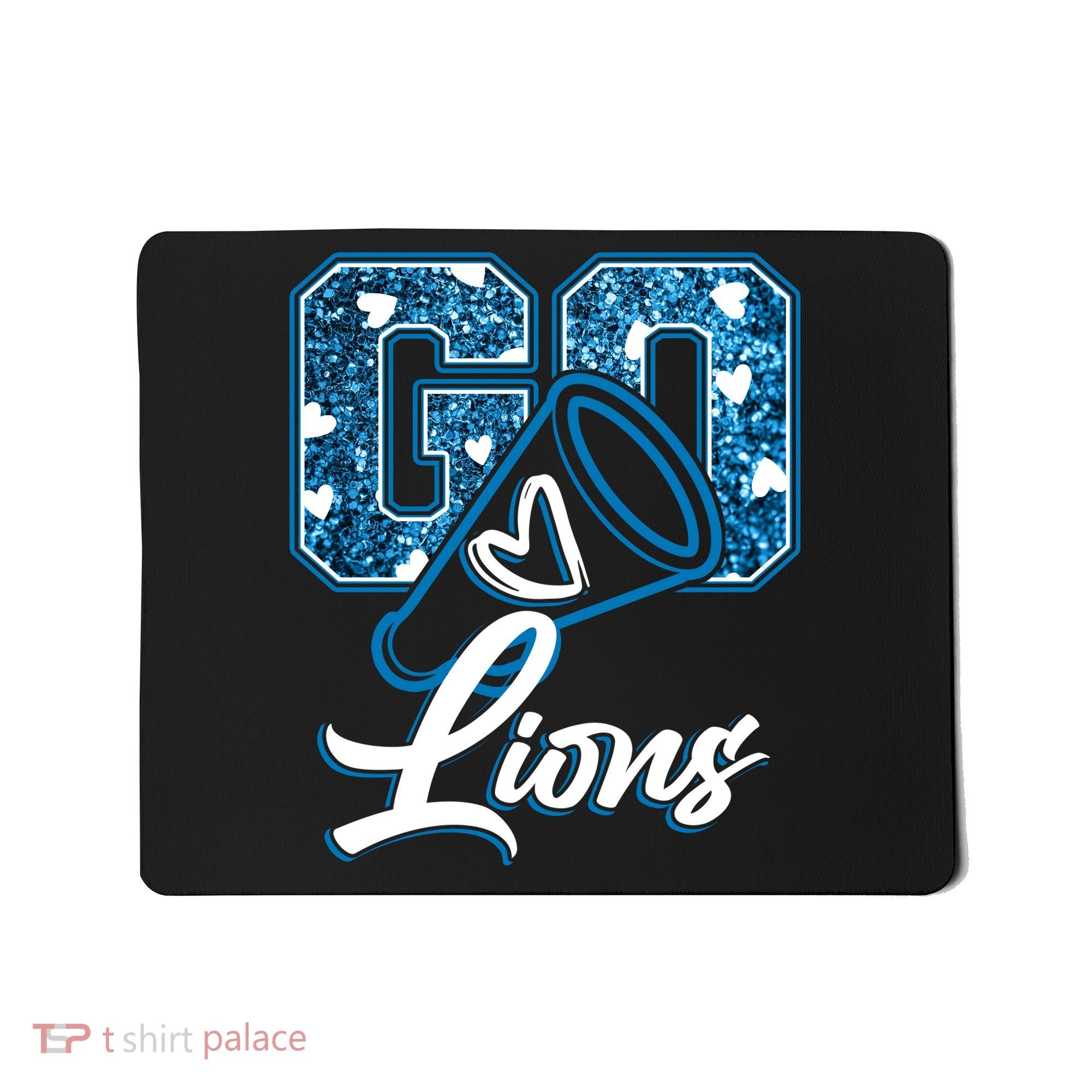 Cute Go Lions Cheer Megaphone Football Fan Mousepad