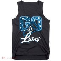 Cute Go Lions Cheer Megaphone Football Fan Tank Top thumb 0