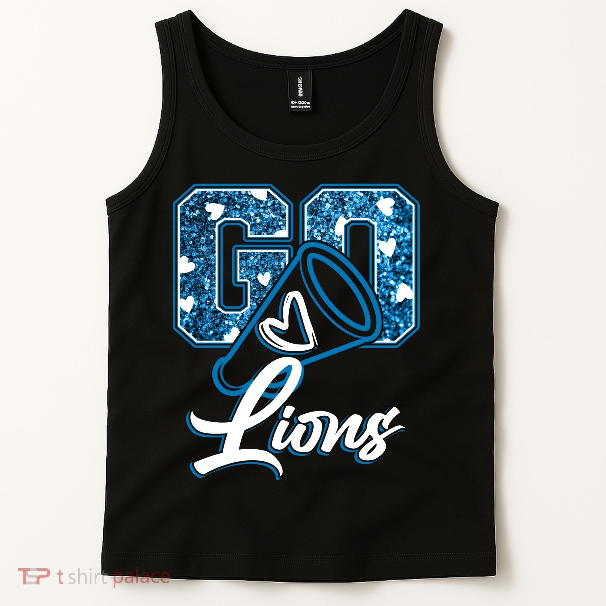 Cute Go Lions Cheer Megaphone Football Fan Tank Top
