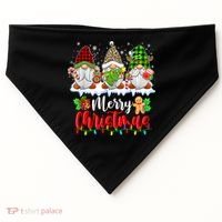 Cute Gnomes Light Family Gnome Xmas Matching Merry Christmas Gift USA-Made Doggie Bandana thumb 0