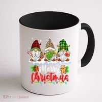 Cute Gnomes Light Family Gnome Xmas Matching Merry Christmas Gift Coffee Mug thumb 1