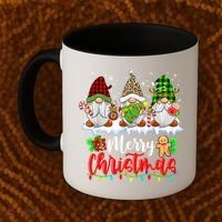 Cute Gnomes Light Family Gnome Xmas Matching Merry Christmas Gift Coffee Mug thumb 2