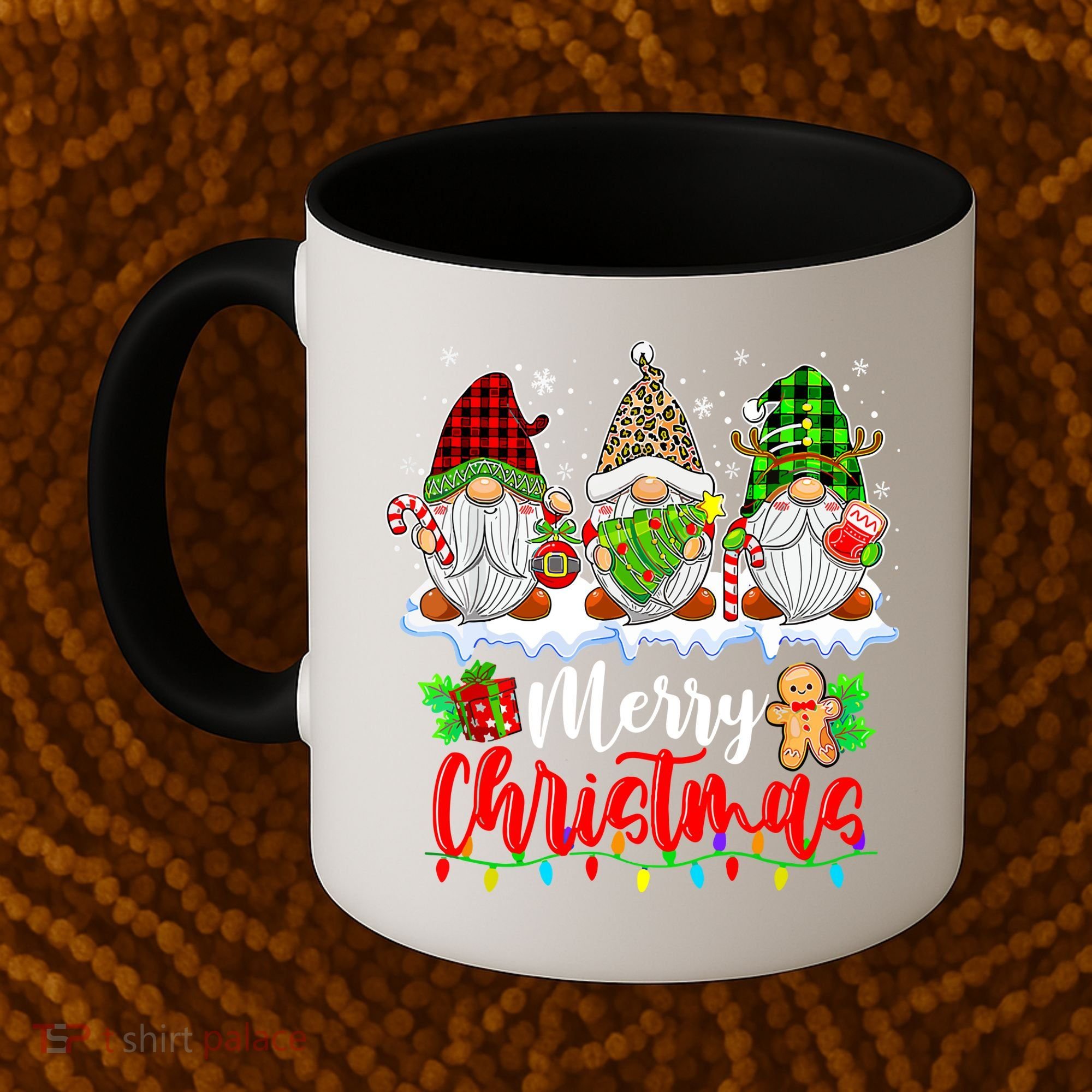 Cute Gnomes Light Family Gnome Xmas Matching Merry Christmas Gift Coffee Mug