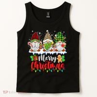 Cute Gnomes Light Family Gnome Xmas Matching Merry Christmas Gift Tank Top thumb 2