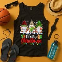 Cute Gnomes Light Family Gnome Xmas Matching Merry Christmas Gift Tank Top thumb 4