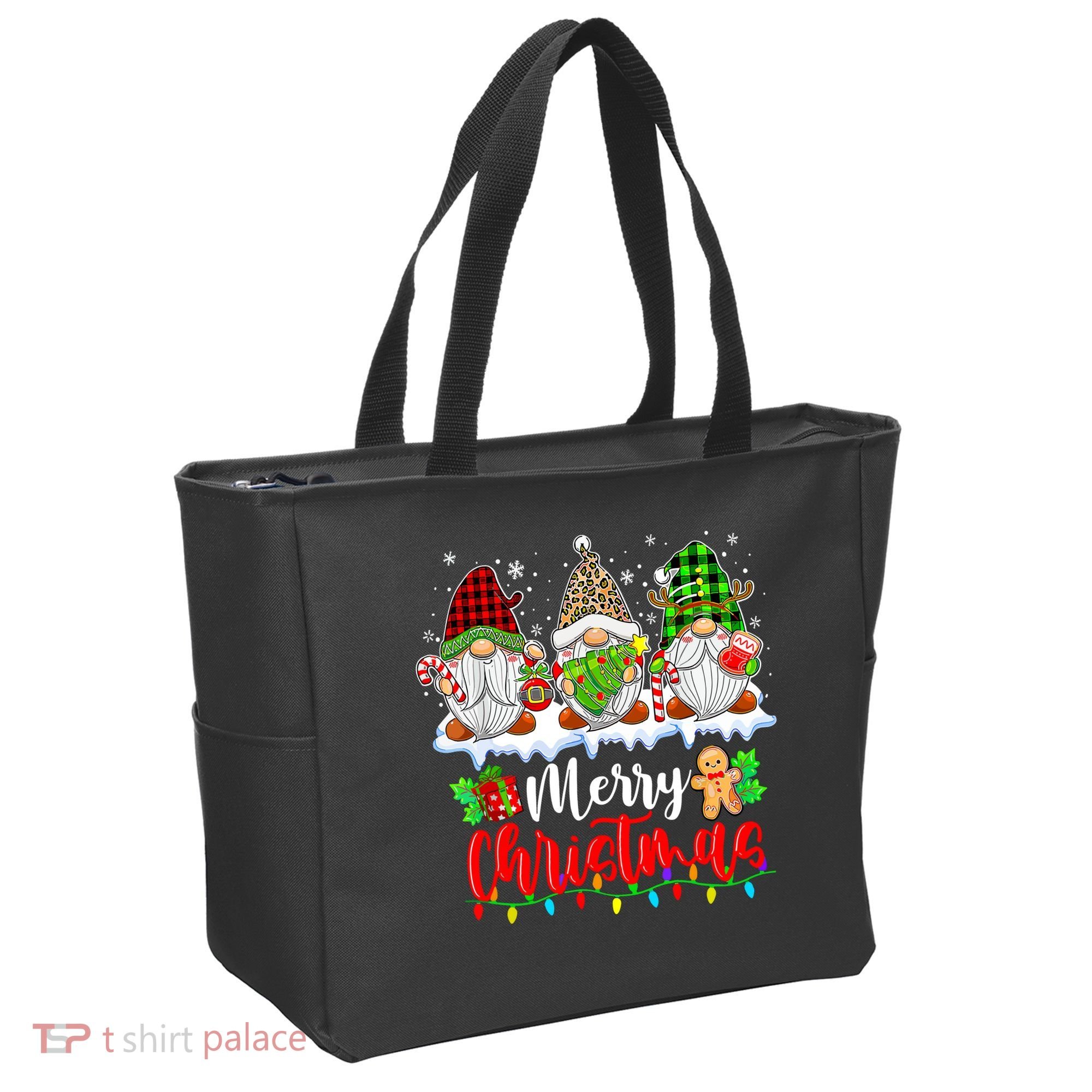 Cute Gnomes Light Family Gnome Xmas Matching Merry Christmas Gift Tote Bag