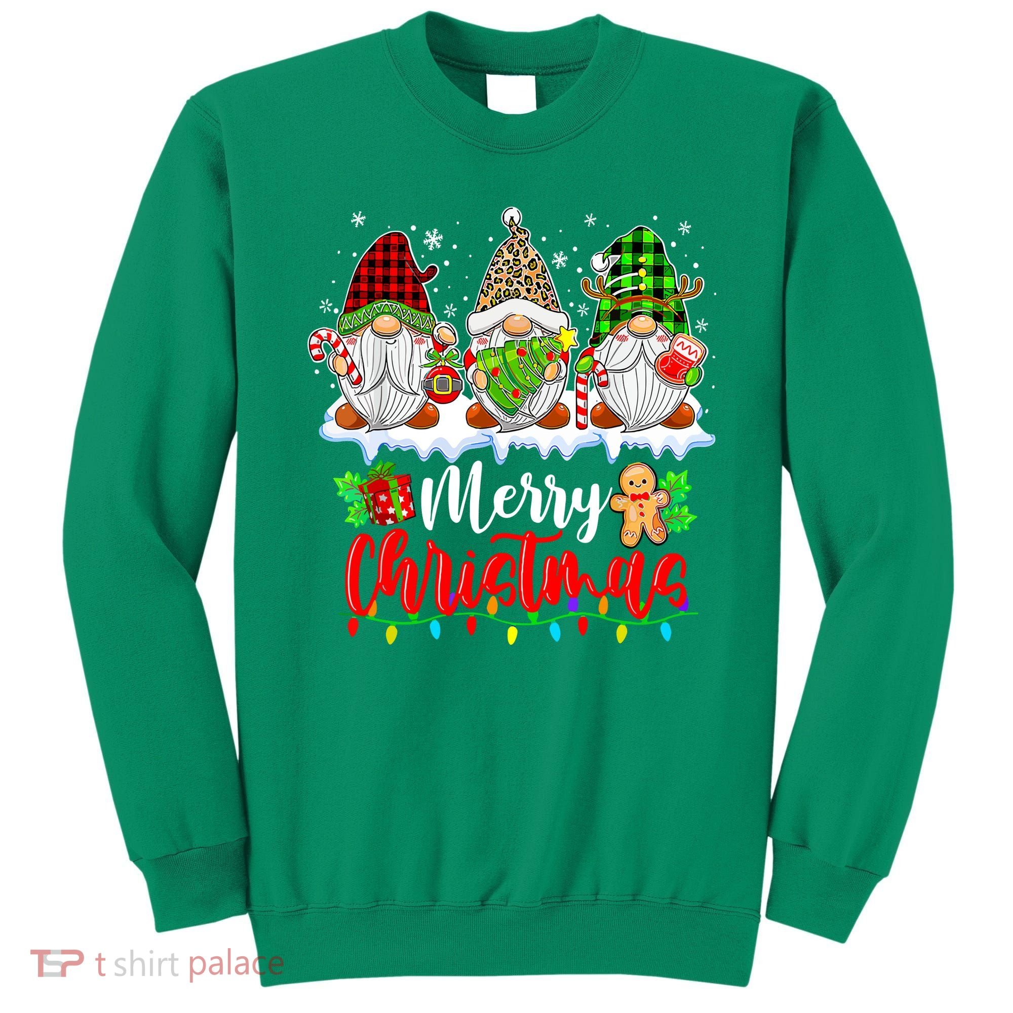 Cute Gnomes Light Family Gnome Xmas Matching Merry Christmas Gift Sweatshirt