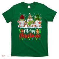 Cute Gnomes Light Family Gnome Xmas Matching Merry Christmas Gift T-Shirt thumb 0