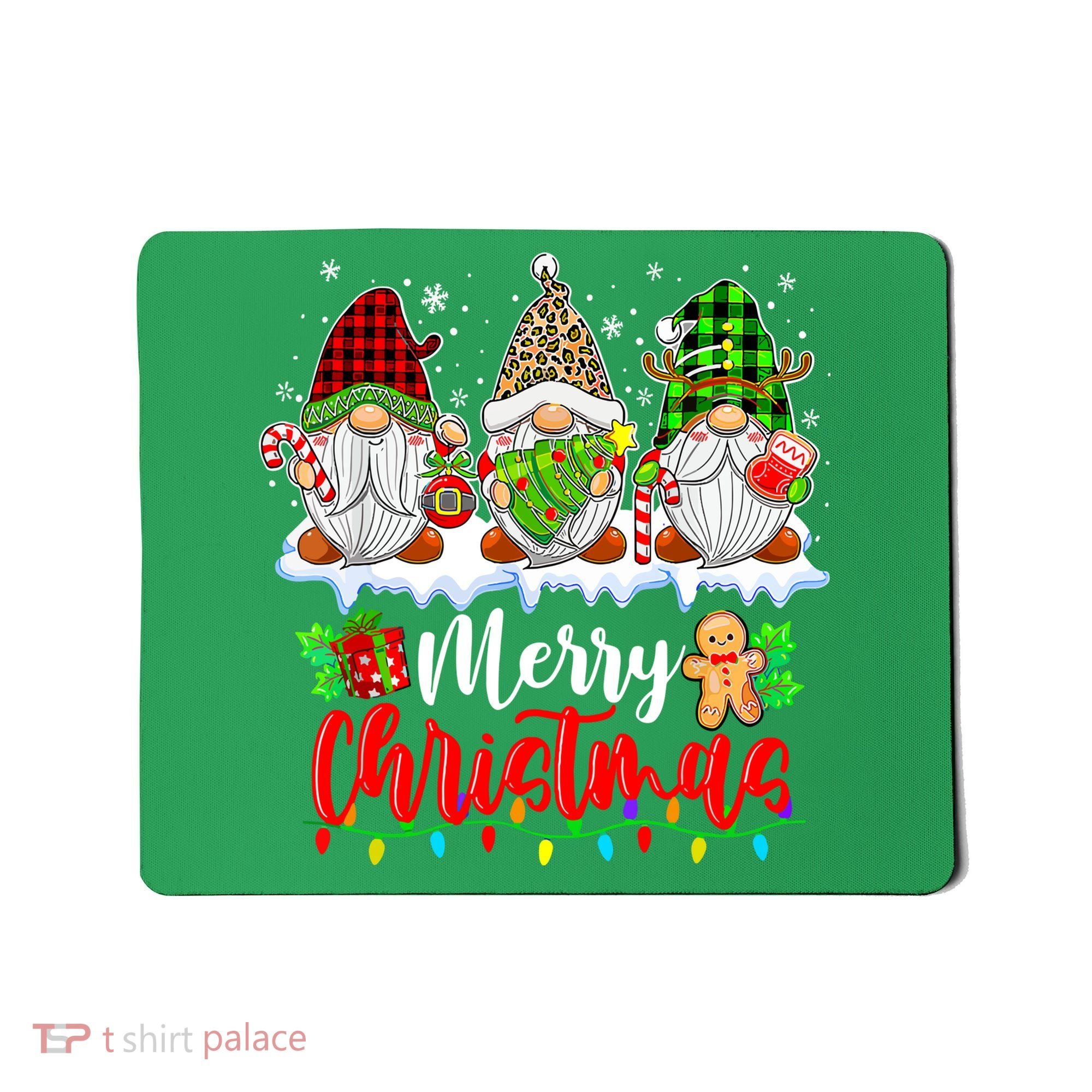 Cute Gnomes Light Family Gnome Xmas Matching Merry Christmas Gift Mousepad