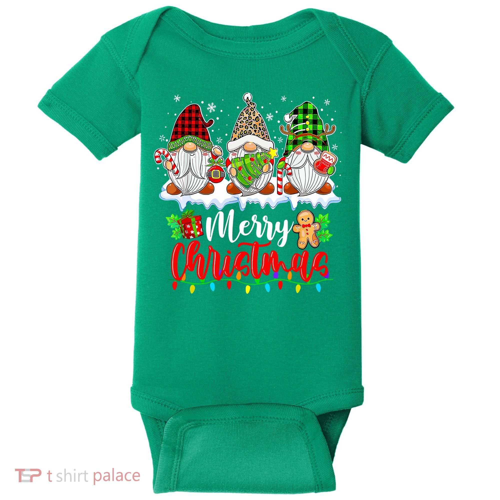 Cute Gnomes Light Family Gnome Xmas Matching Merry Christmas Gift Baby Bodysuit