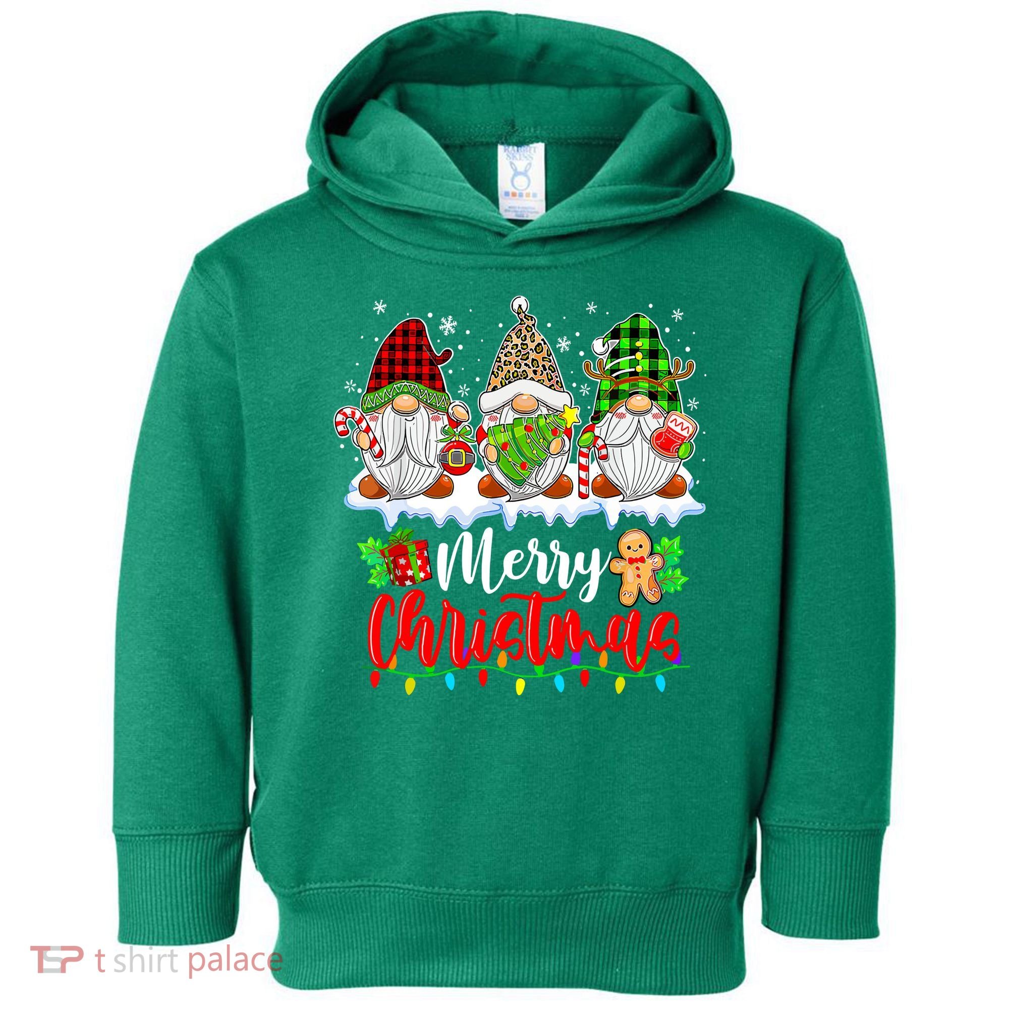 Cute Gnomes Light Family Gnome Xmas Matching Merry Christmas Gift Toddler Hoodie