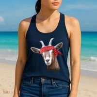 Cute Goat Lover Art For Women Girl Farm Animal Lover Women's Tank Top thumb 2