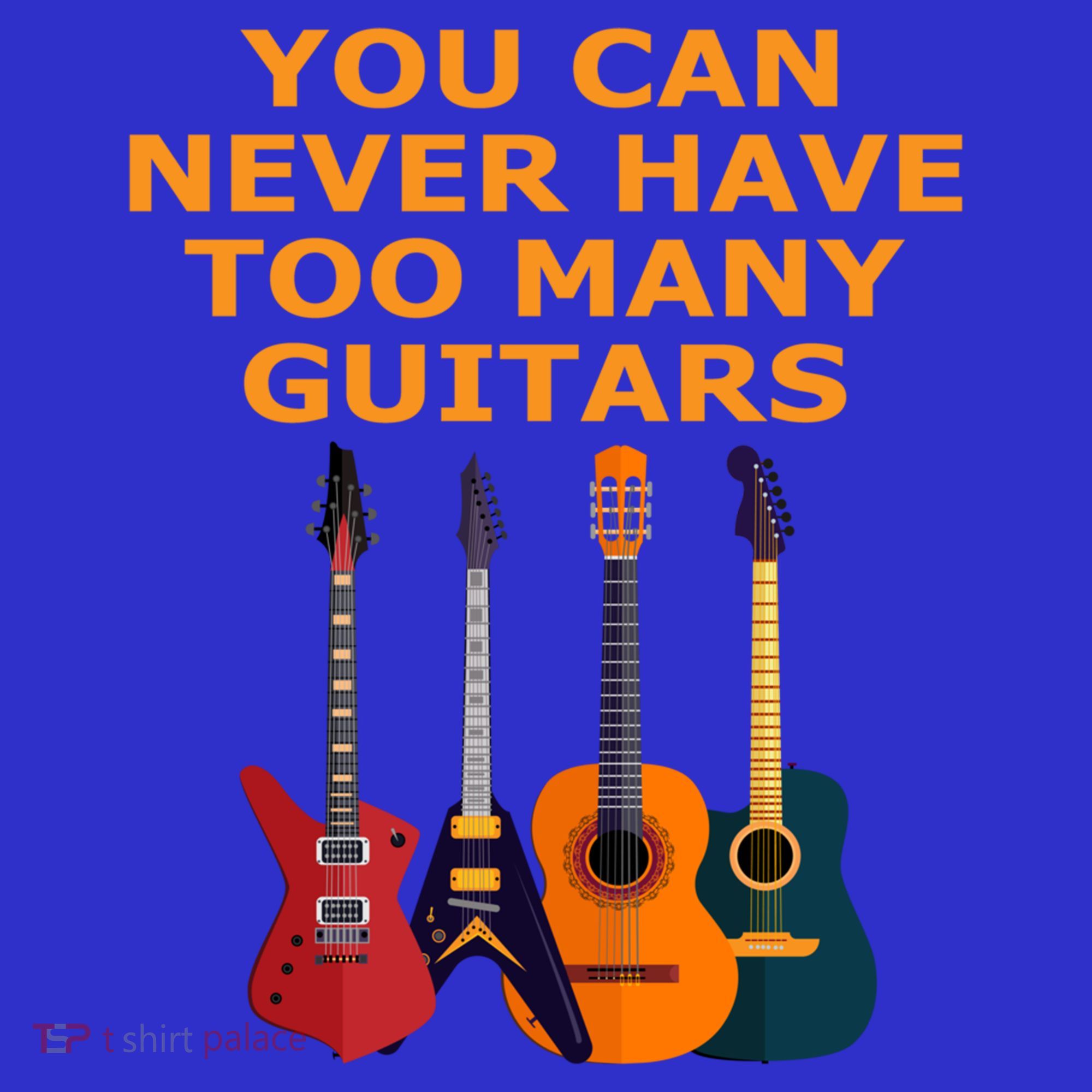 Cute Guitar Lover Gift You Can Never Have Too Many Guitars Gift Tall Hoodie