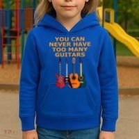 Cute Guitar Lover Gift You Can Never Have Too Many Guitars Gift Kids Hoodie thumb 3