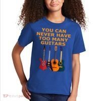 Cute Guitar Lover Gift You Can Never Have Too Many Guitars Gift Kids T-Shirt thumb 2