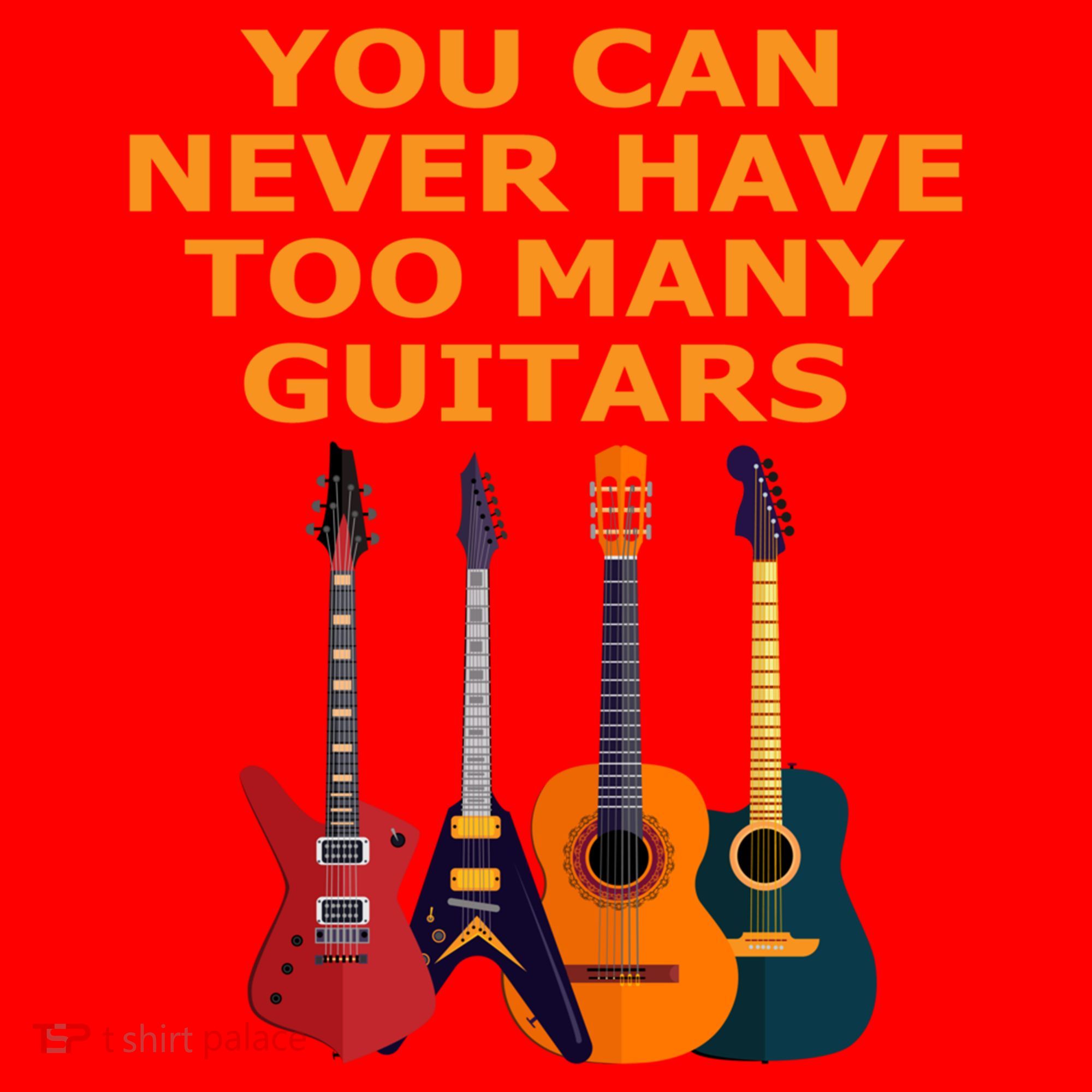 Cute Guitar Lover Gift You Can Never Have Too Many Guitars Gift Santa Hat