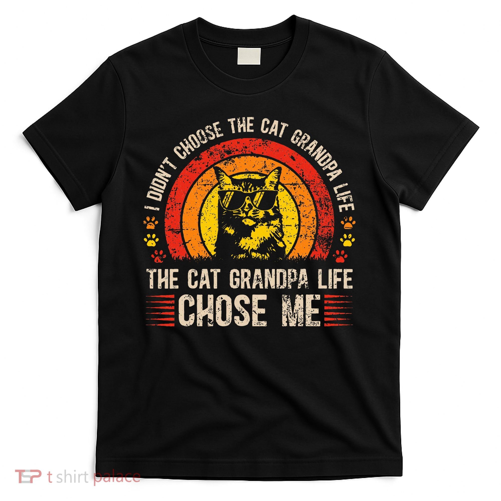 Cat Grandpa Life Cat Lover Grandpa Cat Grandfather T-Shirt