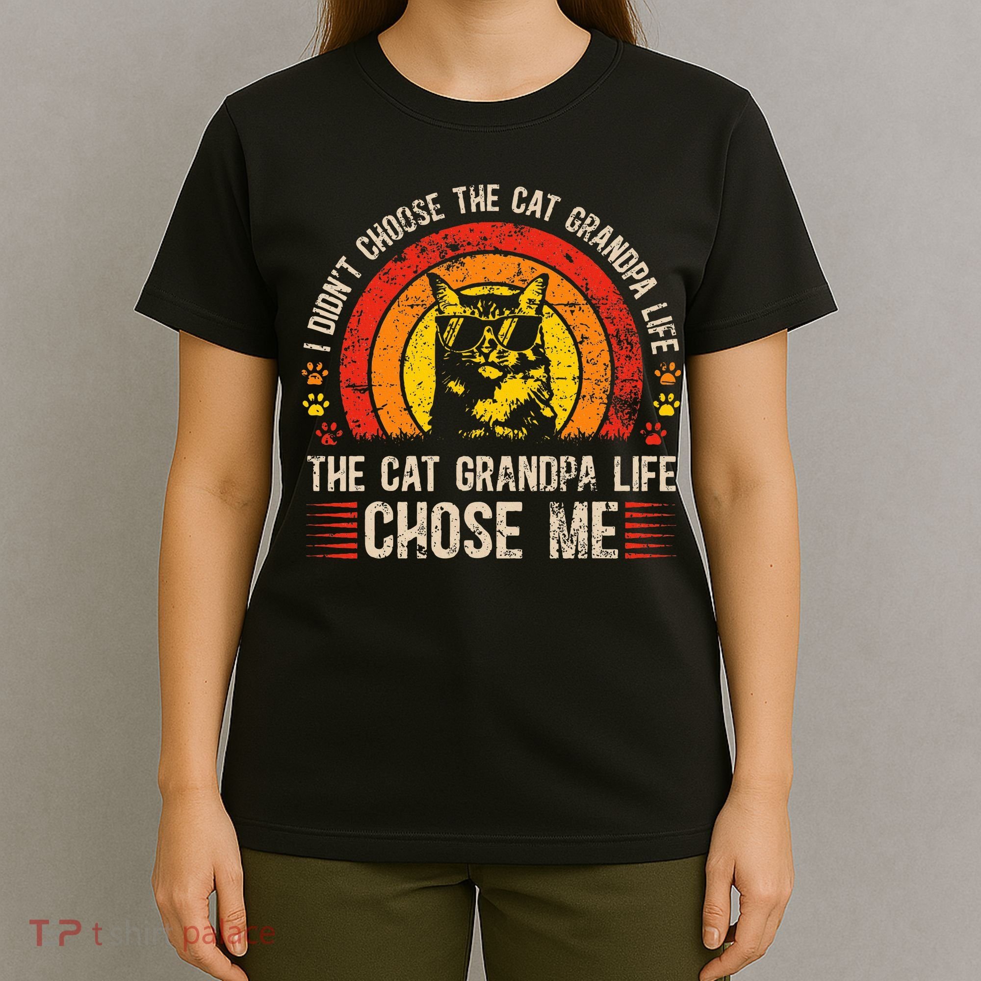 Cat Grandpa Life Cat Lover Grandpa Cat Grandfather T-Shirt