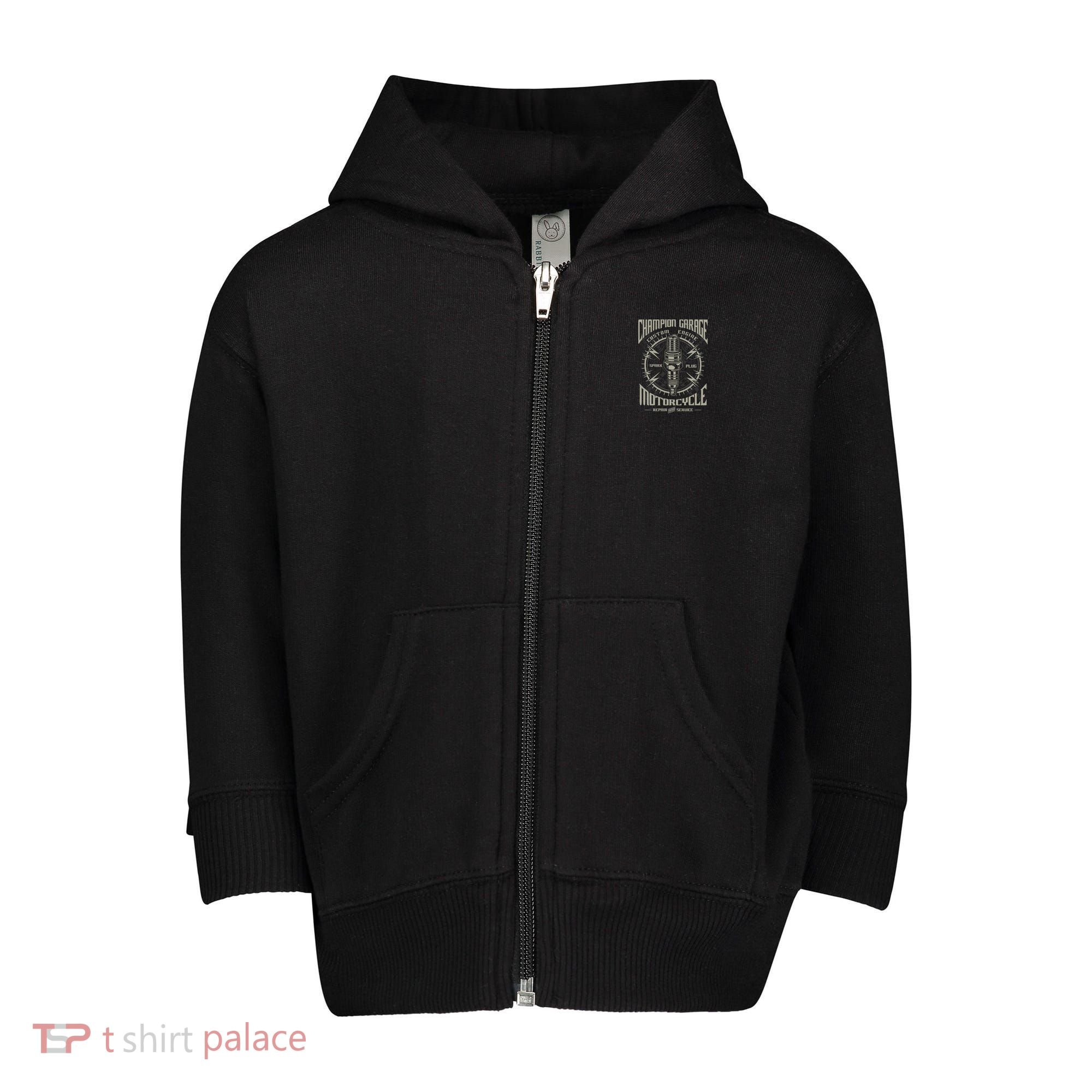 Champion Garage Motorcycle Toddler Zip Fleece Hoodie