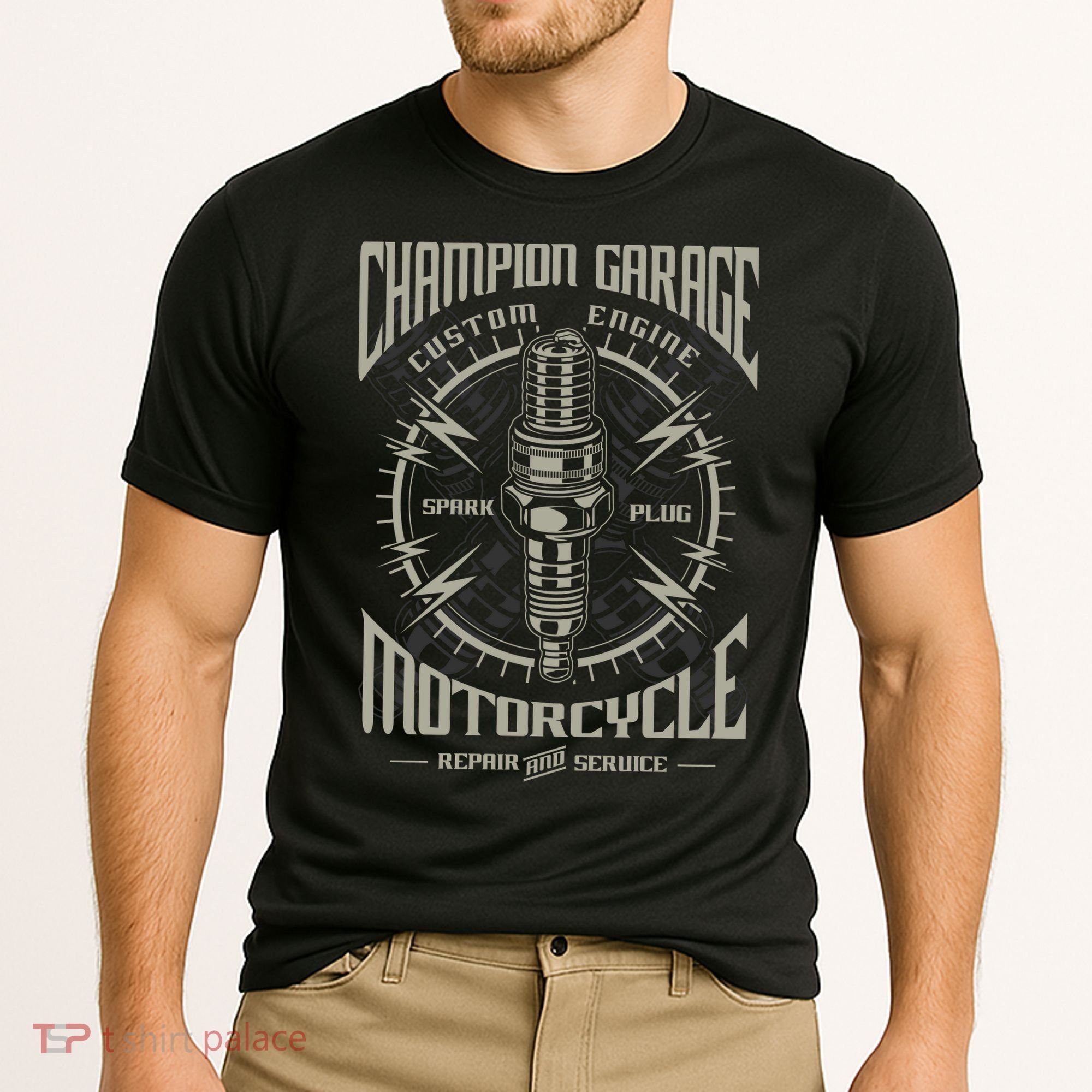 Champion Garage Motorcycle Cooling Performance Crew T-Shirt