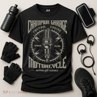 Champion Garage Motorcycle Cooling Performance Crew T-Shirt thumb 3